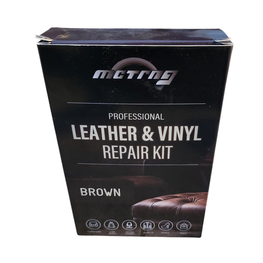 MCTRHG Brown Leather & Vinyl Repair Kit Faux Leather Couch Car Seat Repair